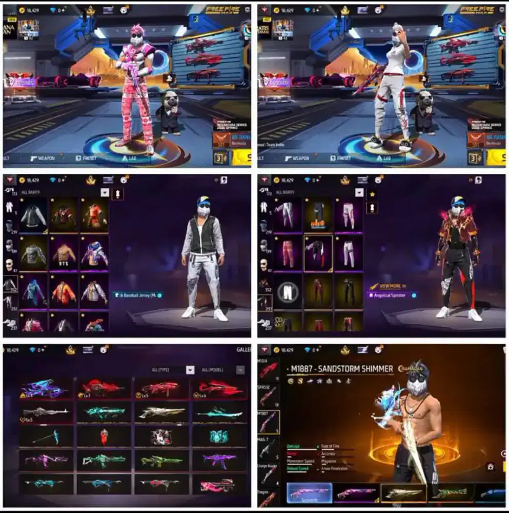 akun free fire Ready tersedia jual akun ff
