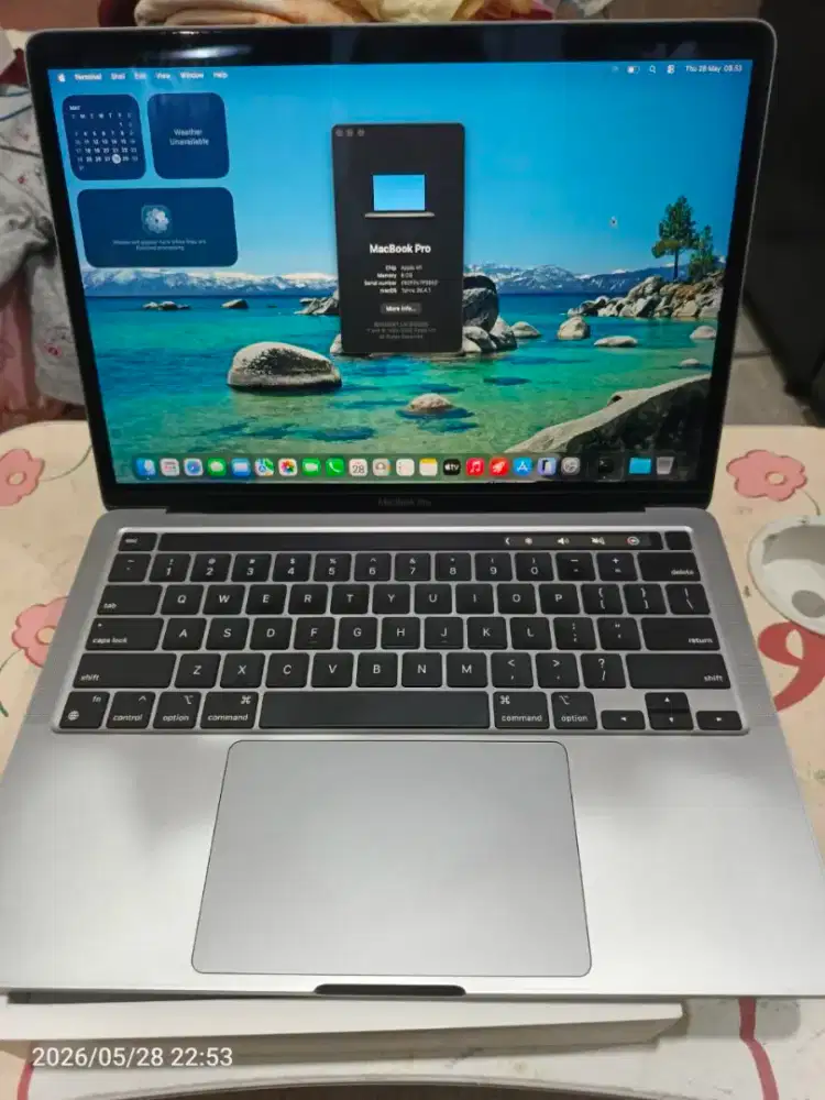 MacBook Pro M1 2020 RAM 8GB / SSD 256GB warna Space Gray Fullset