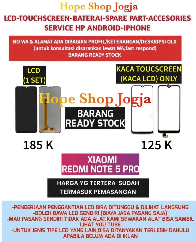 Touchscreen-Baterai-Lcd Xiaomi Redmi Note 5 Pro
