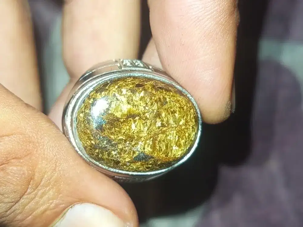 Natural mineral langka campur emas klep jumbo