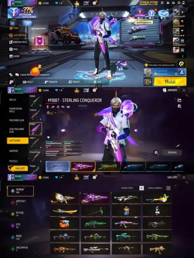 Ready dijual akun ff tersedia jual akun free fire murah meriah