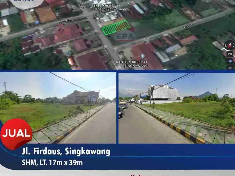 Tanah tepi jalan siap bangun