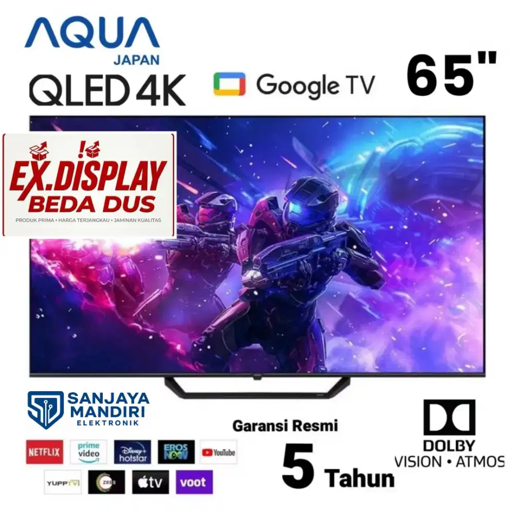AQUA Japan QLED 4K Google TV 65  Dolby Vision & Atmos AQT65S80EUX