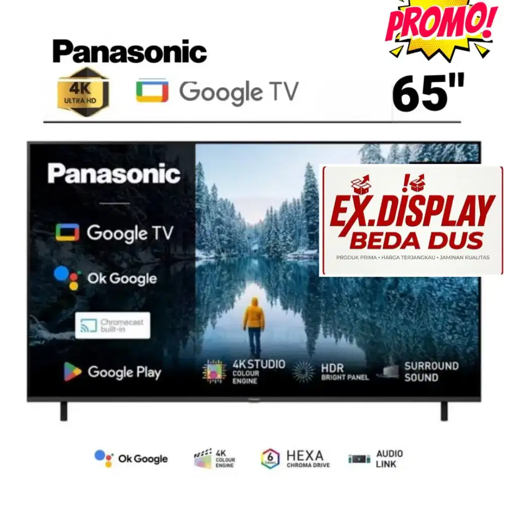 PANASONIC 4K UHD GOOGLE TV 65 DolbyVision 65NX600G Hexa Chroma Drive