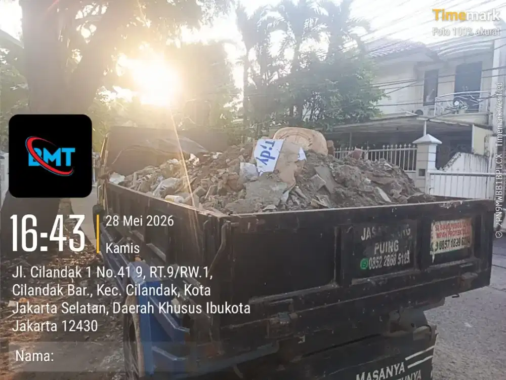 Jasa buang puing dan buang sampah