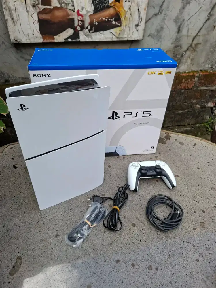 PS5 SLIM 1TB DISC VERSION FULLSET LIKE NEW BONUS GAME DIGITAL