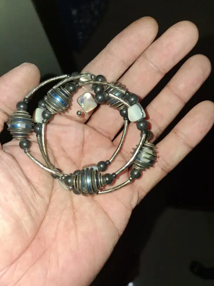 Gelang silver stone