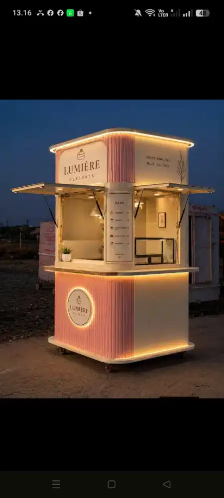 Rombong gerobak booth kontainer container