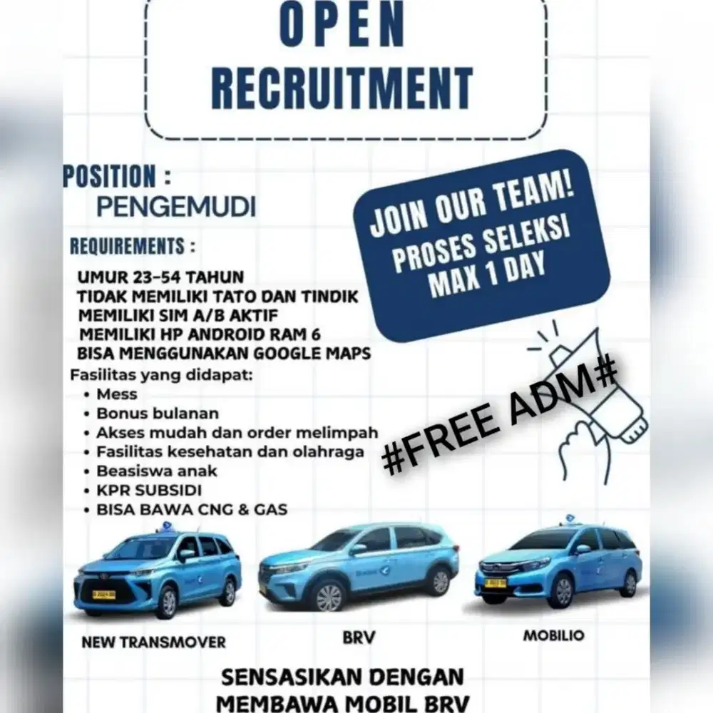 LOWONGAN KERJA SIM A/B SOPIR DRIVER JUNI 2026