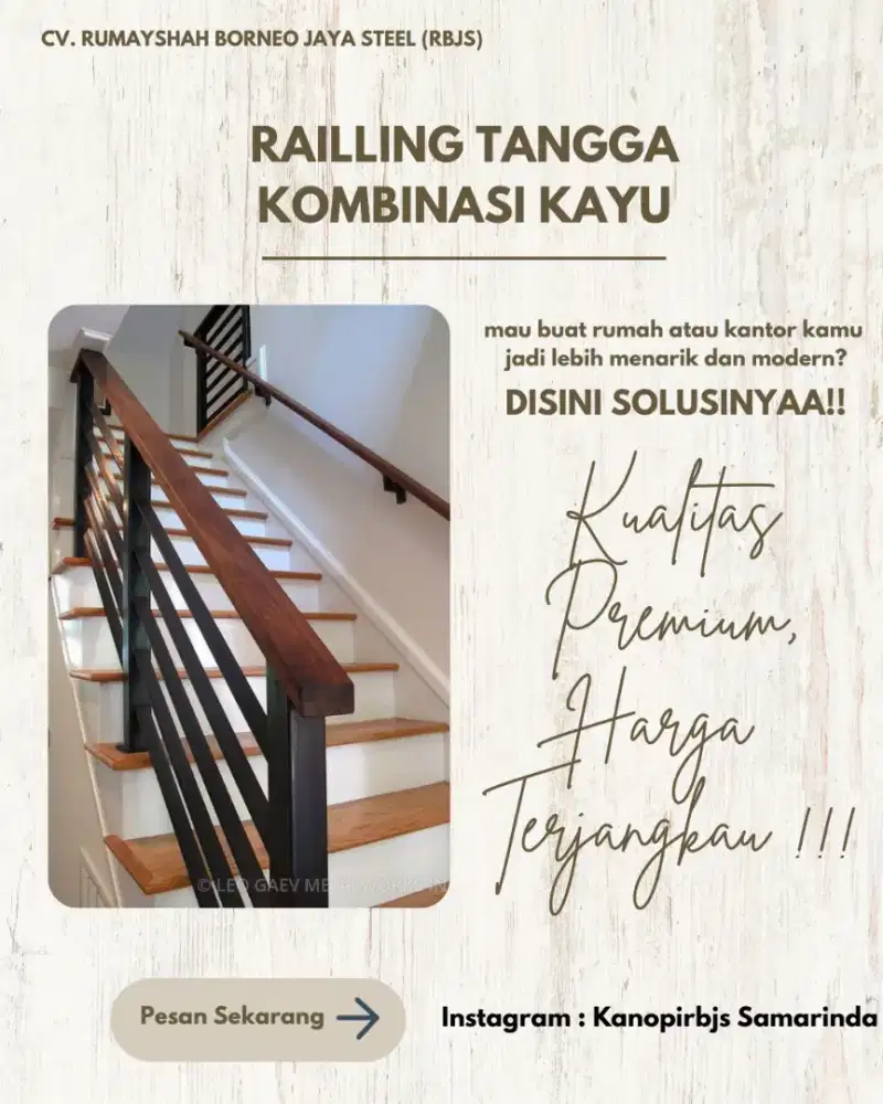 Railling Tangga Kuat, Safety Maksimal!