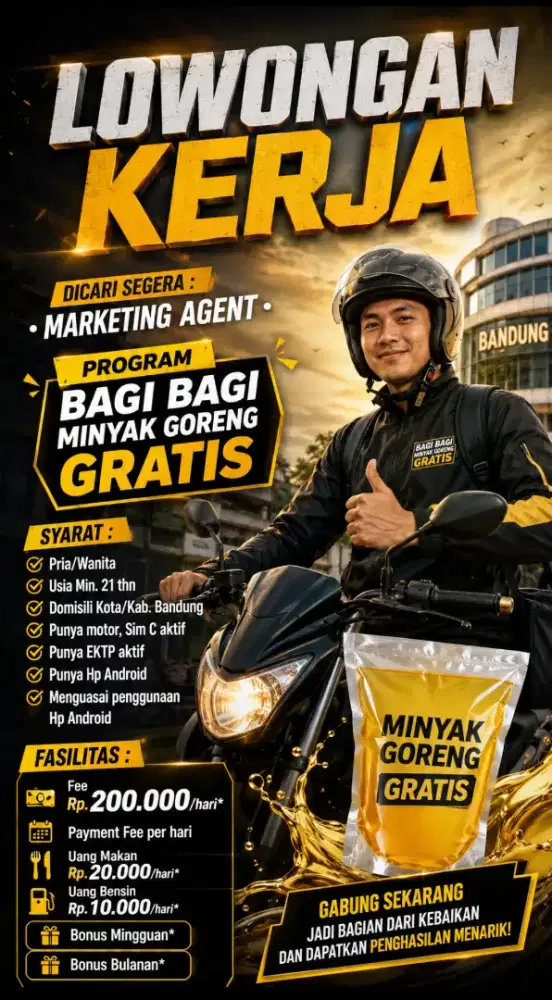 Marketing Agent Program Bagi Bagi Minyak Goreng Gratis