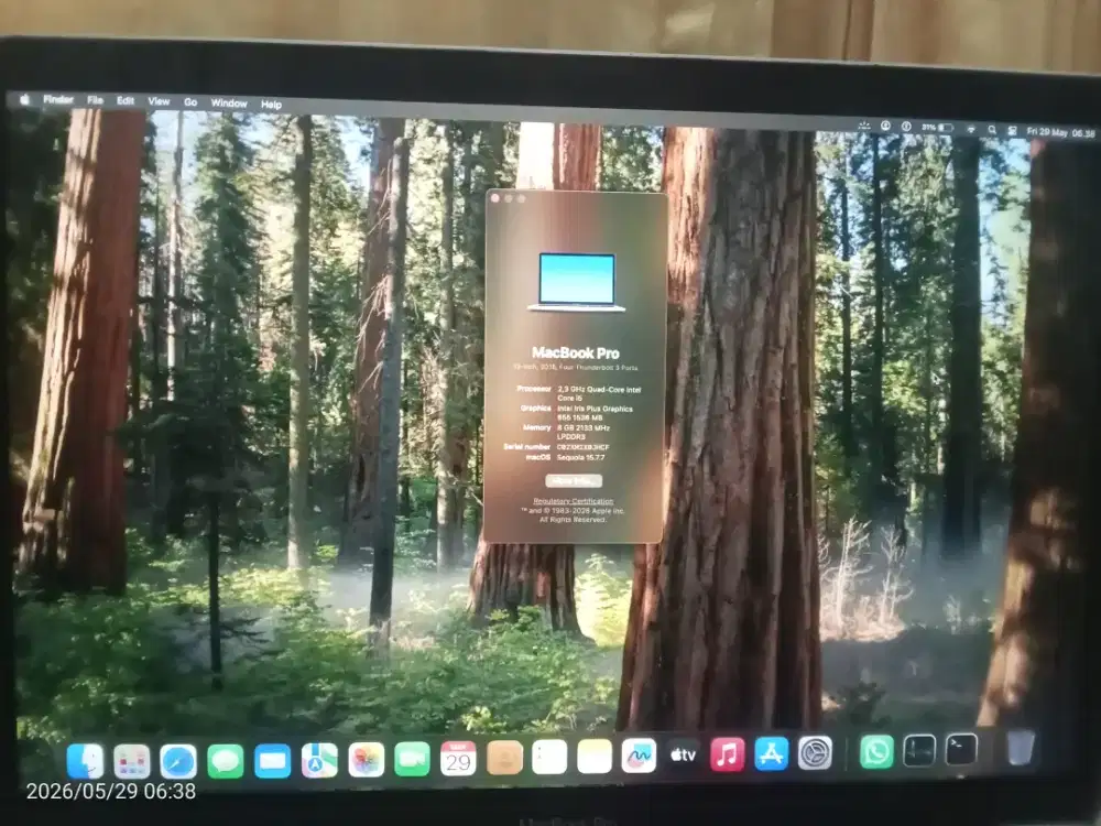Jual Murah Macbook Pro 2018 Non TB Siap Pakai