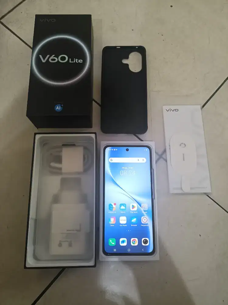 Vivo v60 lite 4G ram 8/256 like new fullset mulus