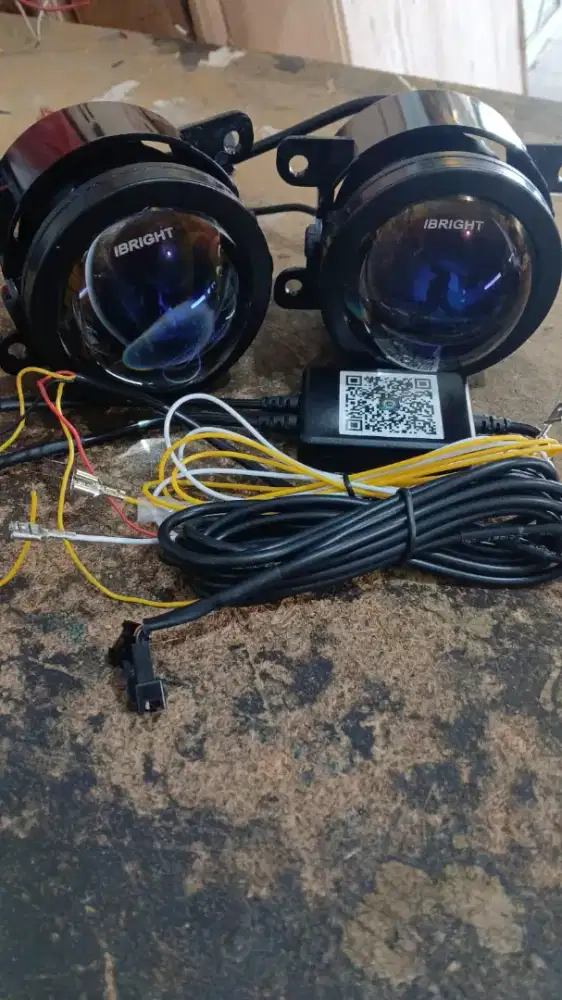 Fog lamp biled universal 3 inci 3 warna merek ibright