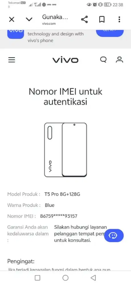 Vivo T5 pro 5G
Ram 8/128