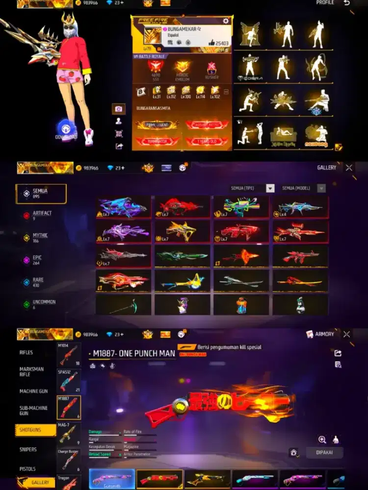 jual akun free fire murah meriah amanah & tepercaya Ready akun ff