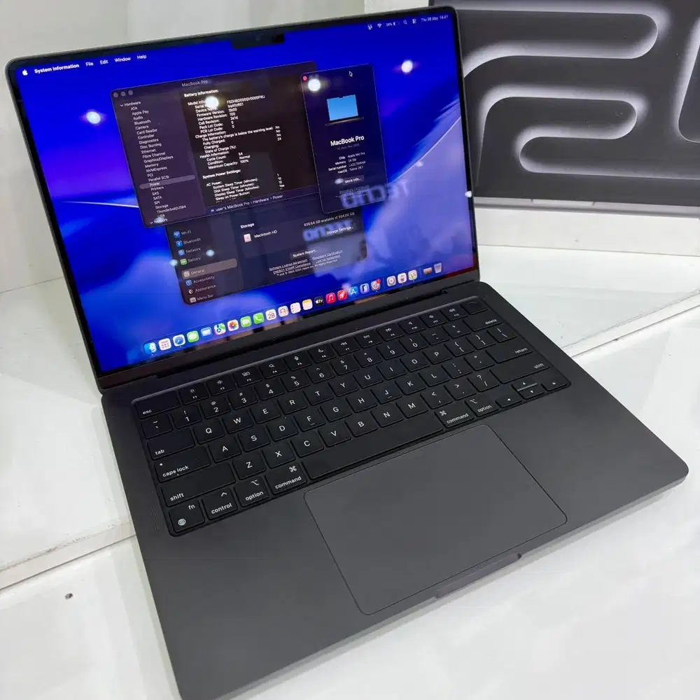 MacBook Pro 14 inch M4 Pro Ram 24GB SSD 1TB Fullset resmi iBox aktif