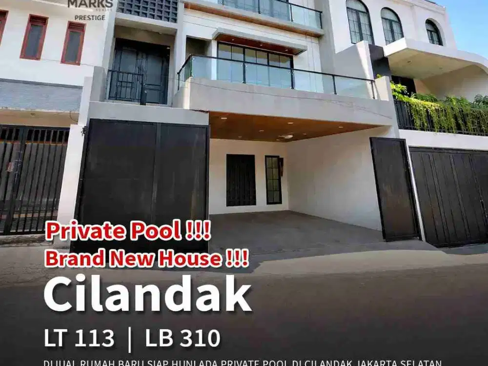 jual rumah brandnew private pool cilandak jaksel