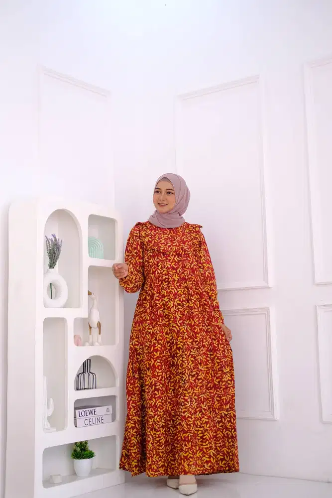 Gamis Batik Rayon Tebal Berkualitas Murah