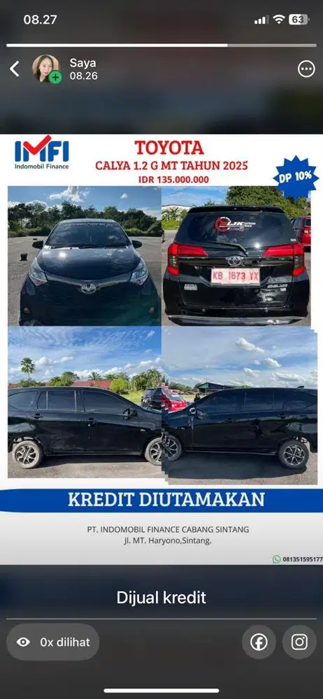 Calya Dijual Kredit