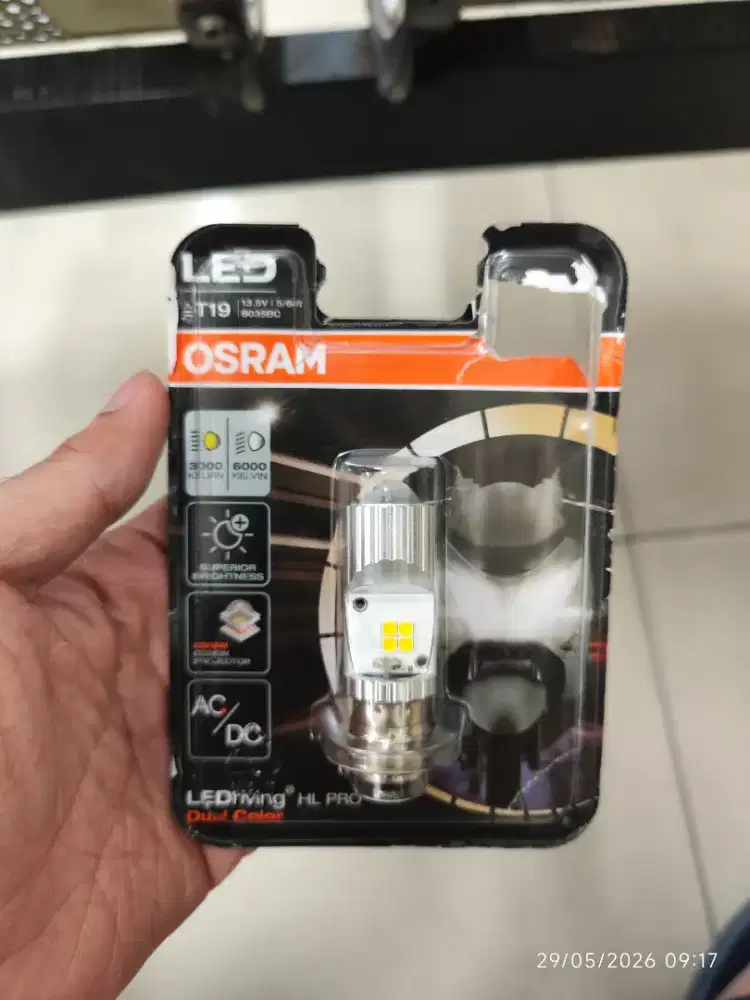 Lampu motor osram T19 Putih Kuning