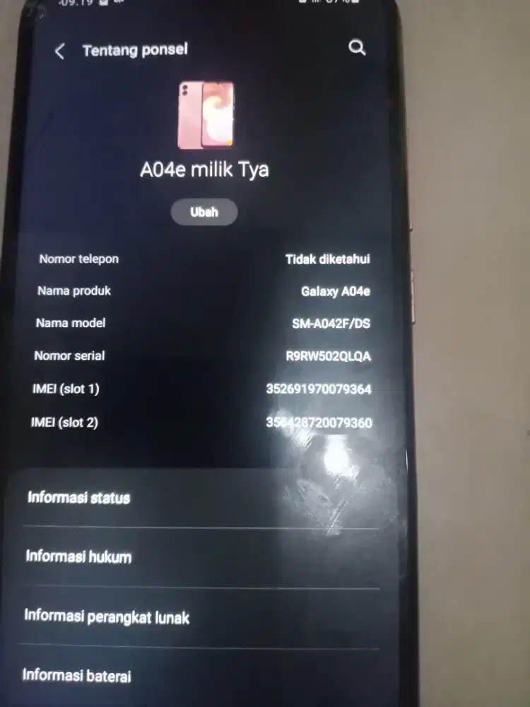 Jual cepat  hp Samsung a04