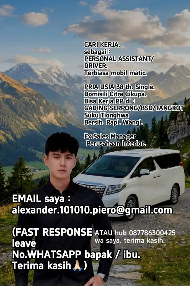 DRIVER / PERSONAL ASSISTANT