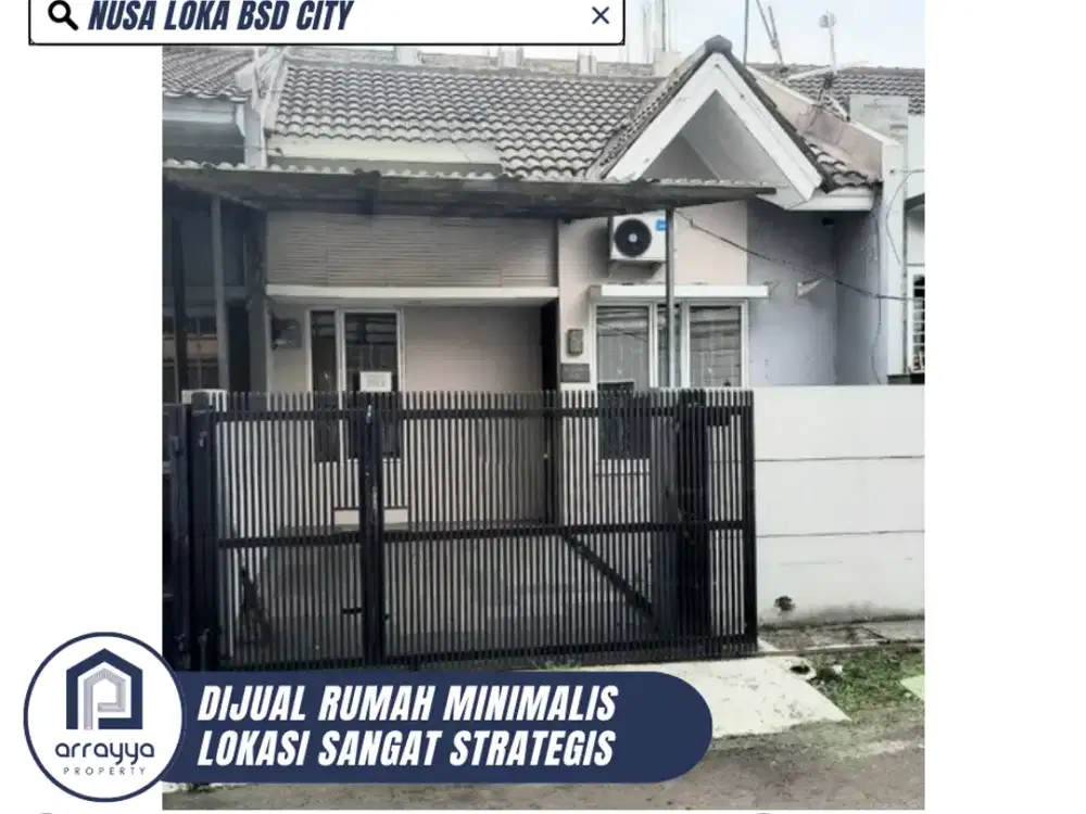 RUMAH MINIMALID LOKASI STRATEGIS DI NUSA LOKA BSD CITY (MDB34)
