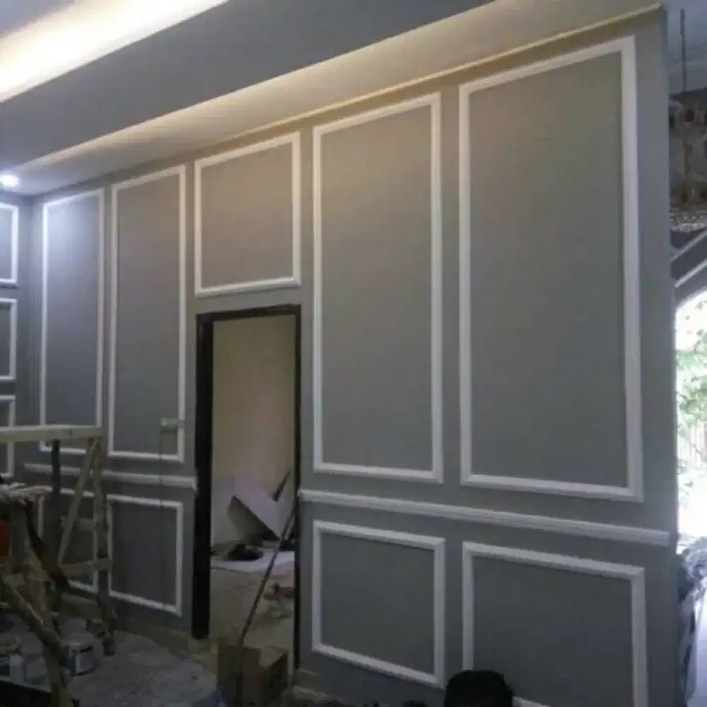 Pasang lis molding .partisi.gipsum .pvc .