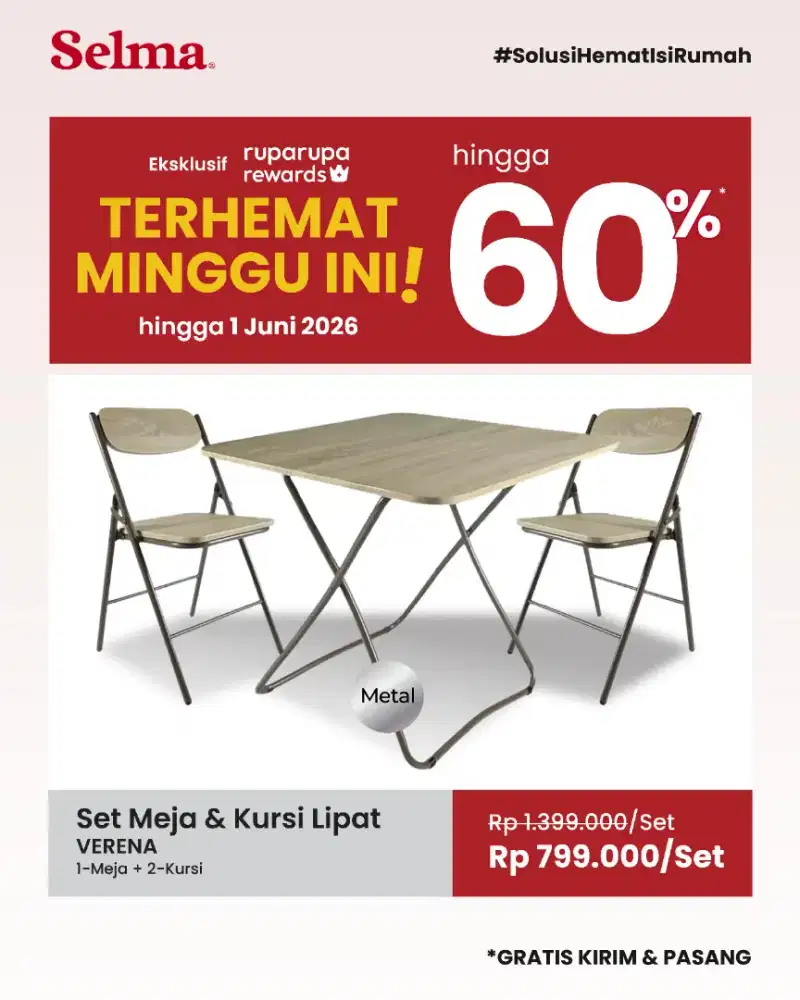 PROMO SET MEJA MAKAN LIPAT