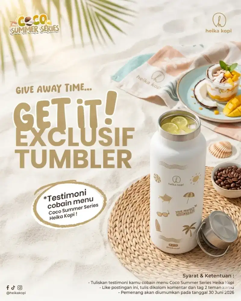 Heika Kopi Exclusive Tumbler: Coco Summer Edition