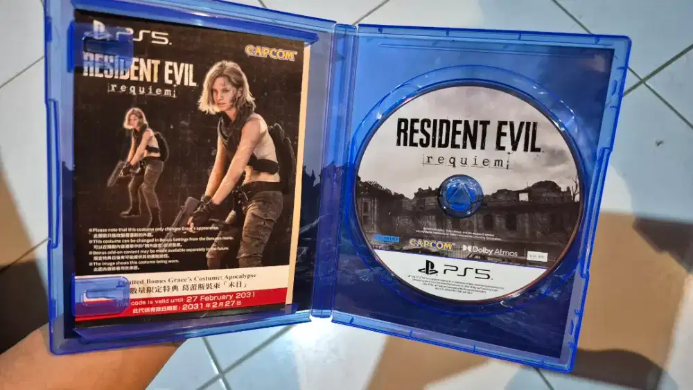Resident evil requiem PS5 + DLC utuh Reg3 Asia