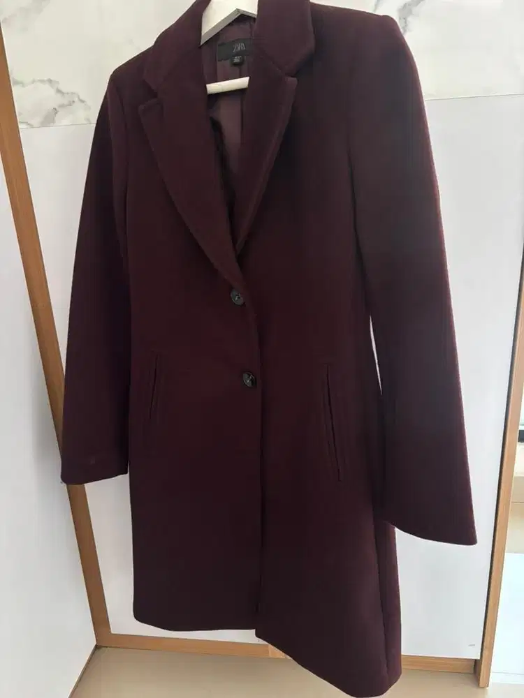 Zara coat maroon