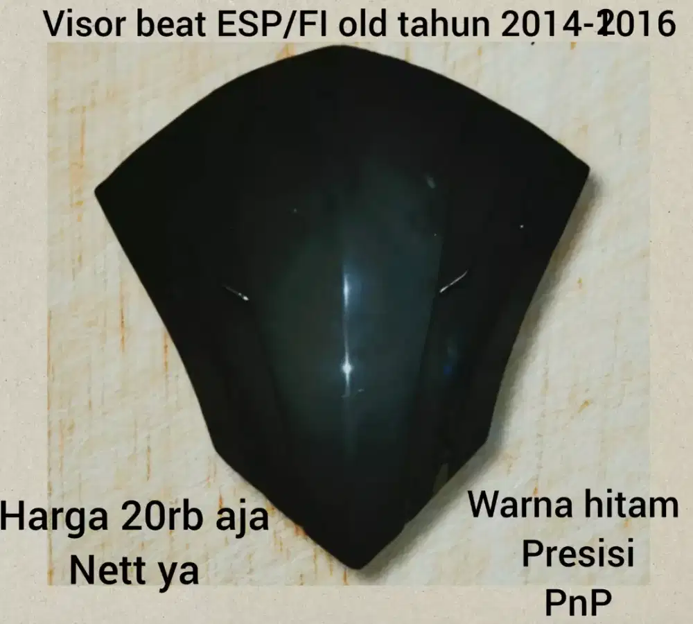 Visor hitam motor Honda beat ESP/FI old tahun 2014-2016