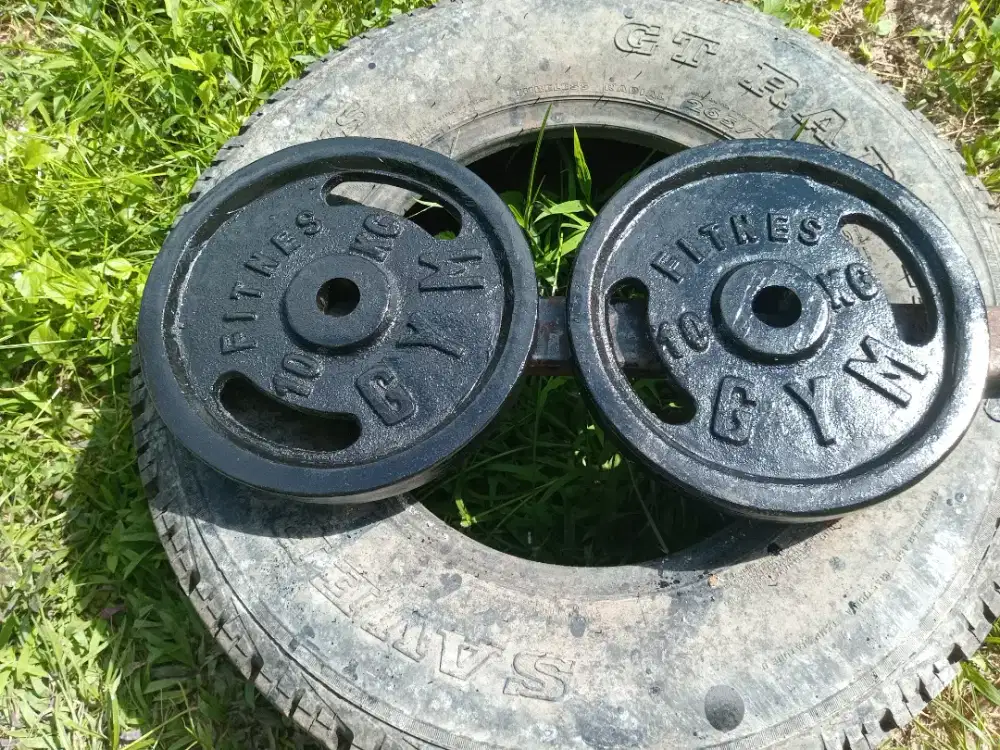 Sepasang plat / kepingan barbel