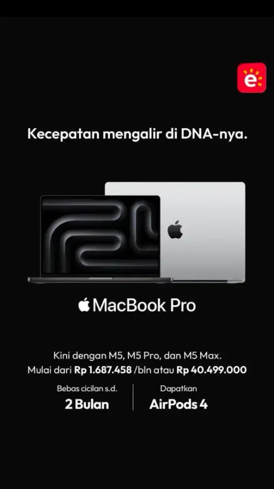 Ready MacBook Pro bisa cicilan hingga 24bulan
