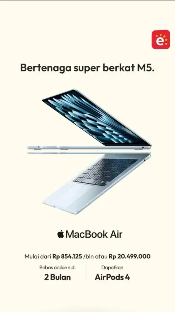 MacBook Air bisa cicilan sampai 24 bulann