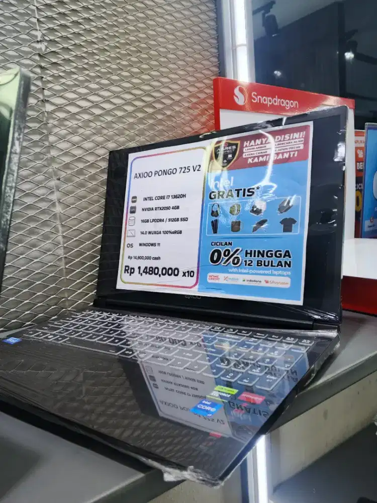 AXIOO PONGO 725 i7 RTX2050 16/512GB | BISA CICILAN SYARAT CUKUP KTP