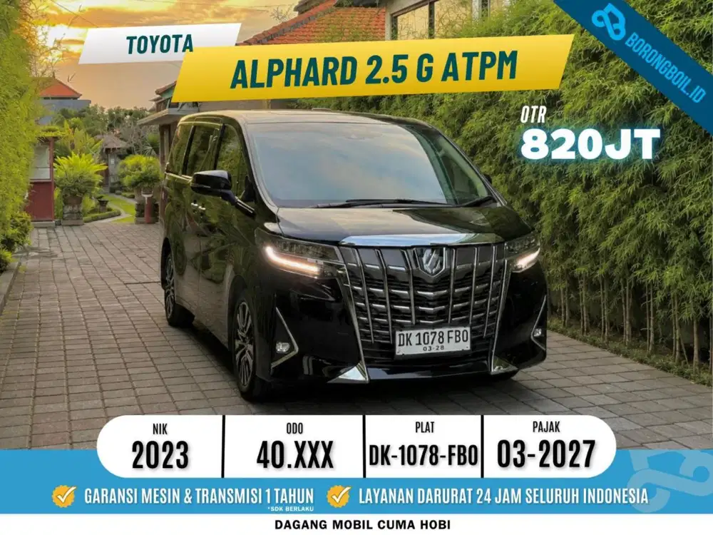 TOYOTA ALPHARD 2.5 G ATPM 2023 Hitam vellfire