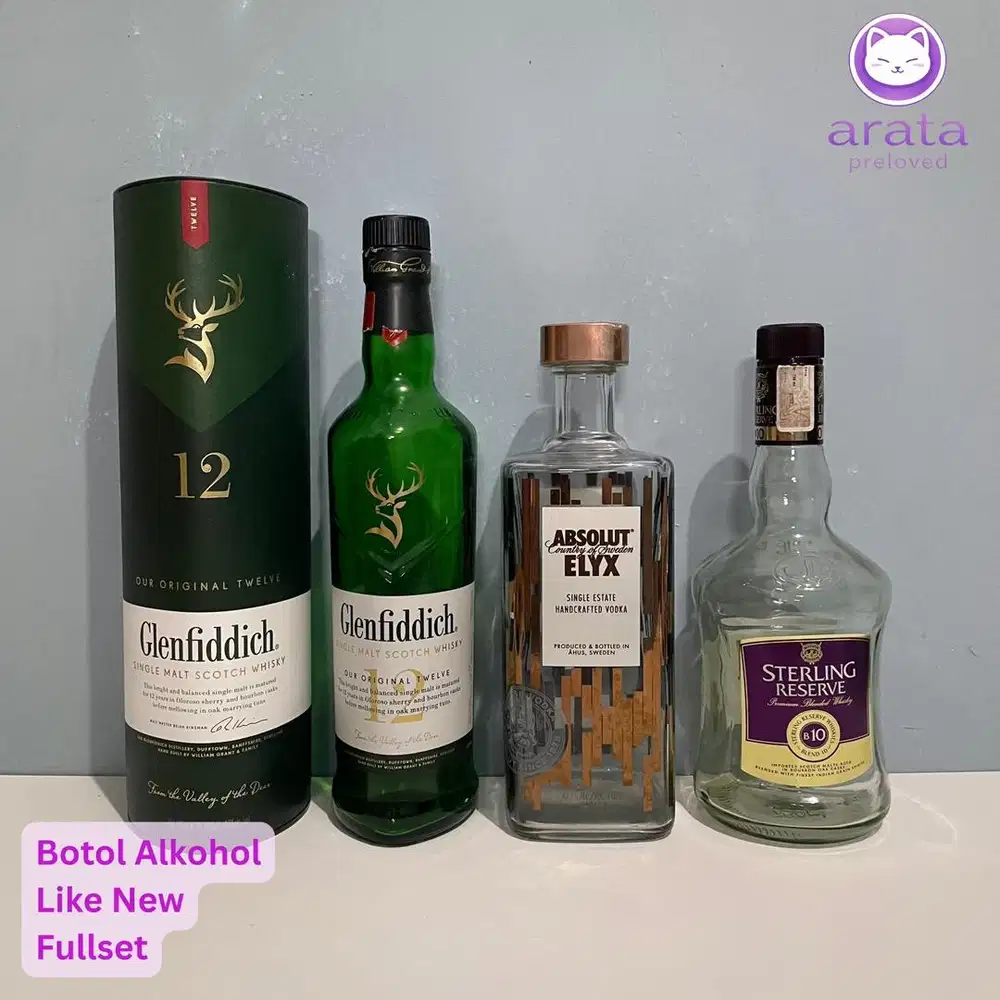 Botol Alkohol Kosong 3pcs - Like New (Authentic)