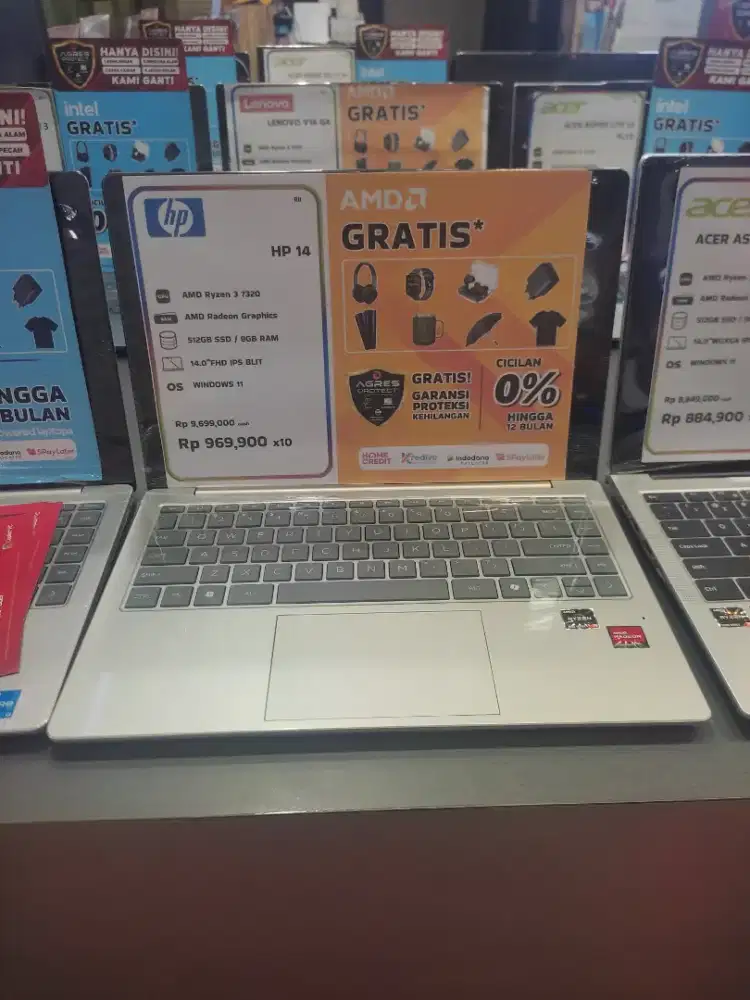 hp 14 ram 8gb 512gb SSD bisa cicil tanpa DP