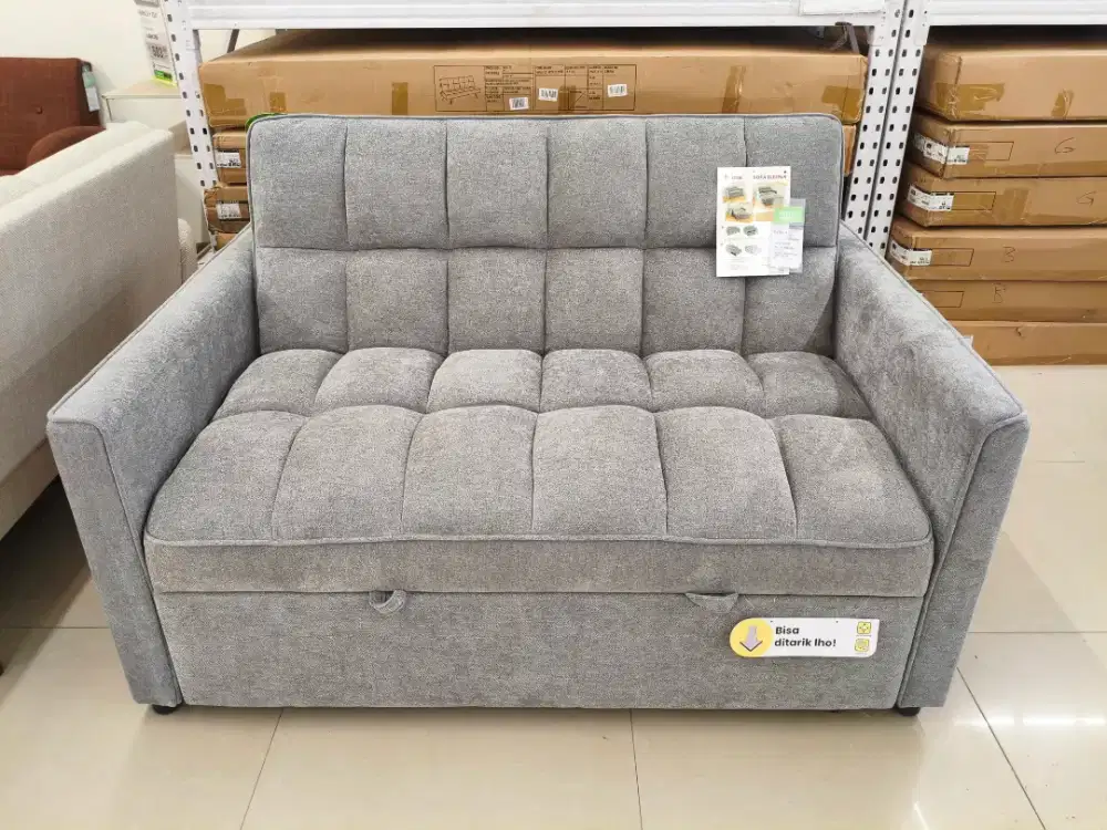 Selma Maxton Sofa Bed 2 Seater Abu-Abu