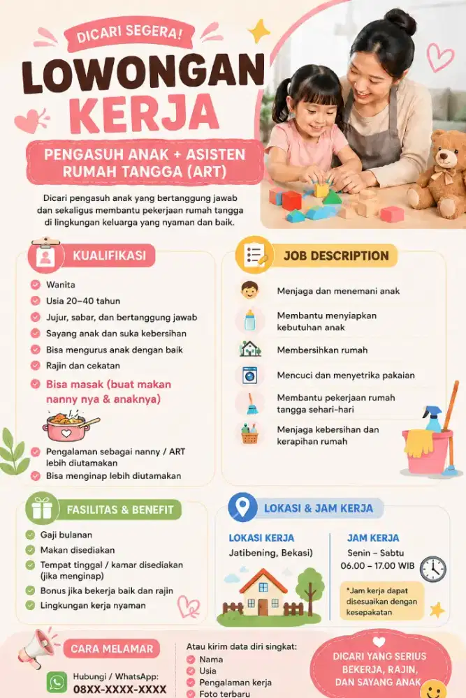 DI CARI PENGASUH & SERABUTAN ART