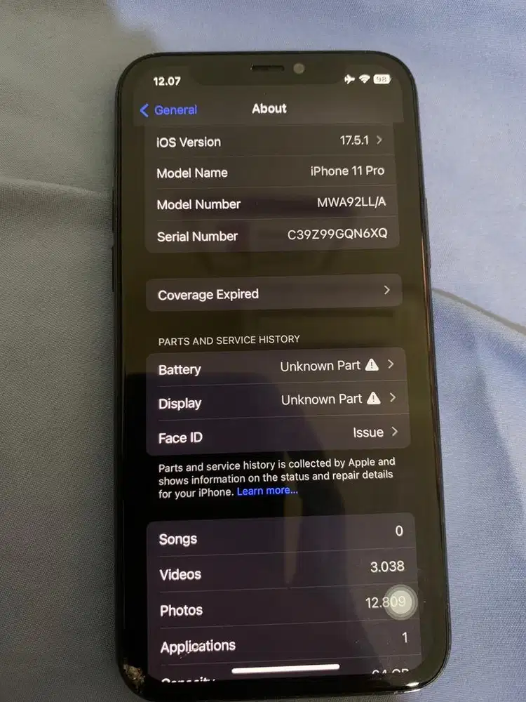 Ip 11 pro 64GB LL/A wifi only