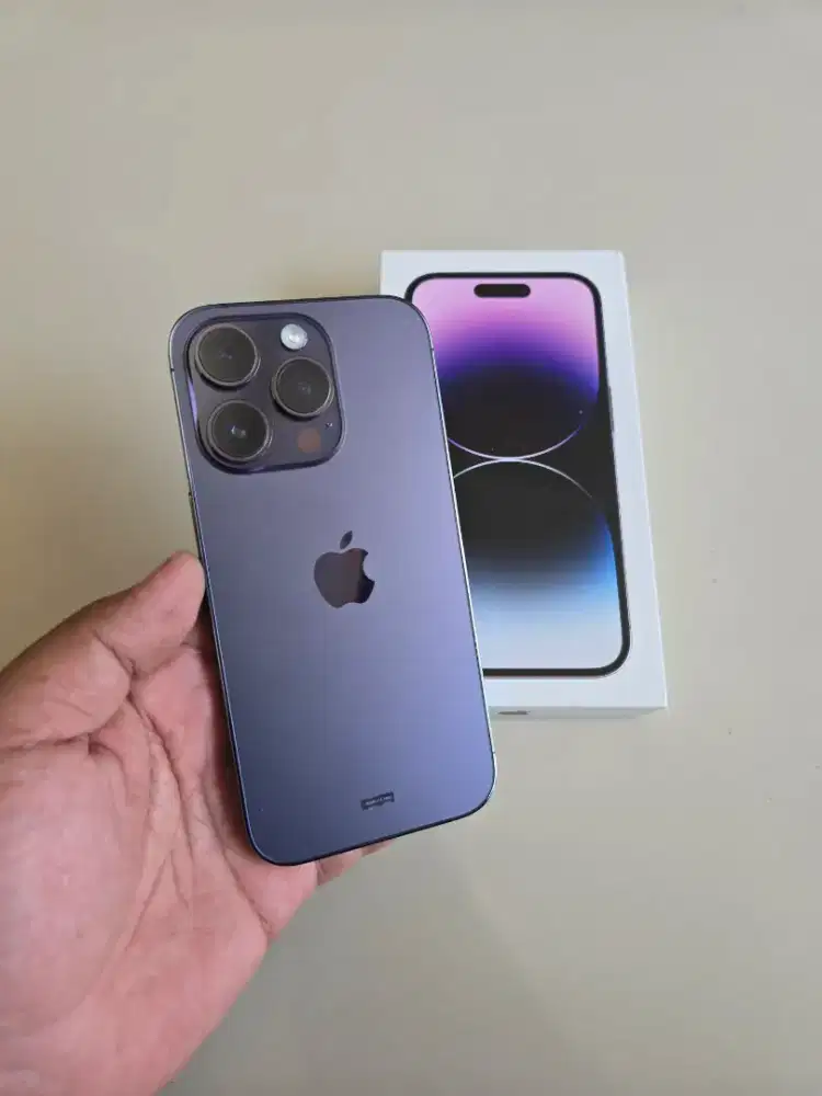 iPhone 14 Pro 256gb iBox Resmi Indo Purple Fullset Normal Mulus Murah