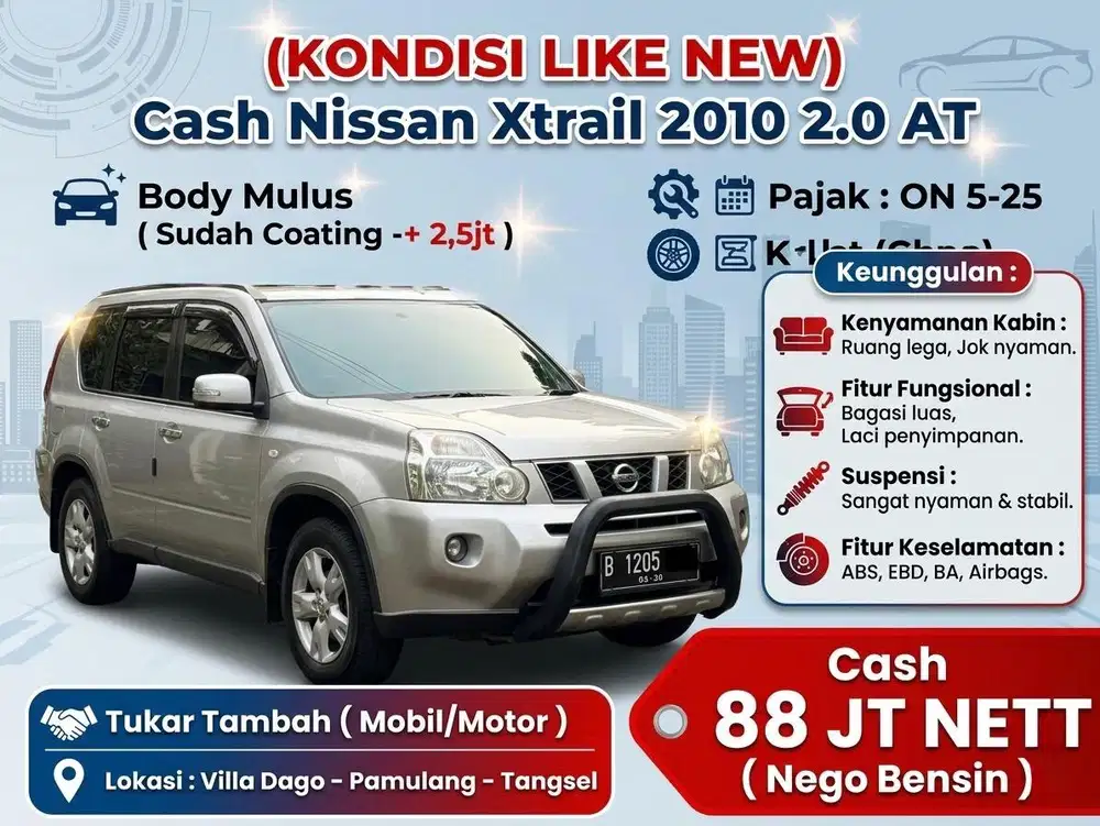 (LIKE NEW) Cash Nissan Xtrail 2010 2.0 AT.