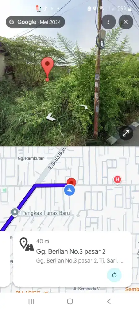Dijual tanah untuk Perumahan, ukuran L.17 x P. 20,5 m.