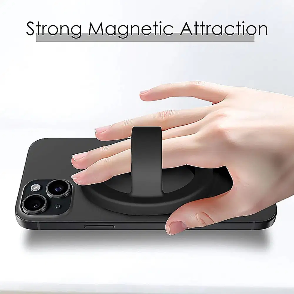 260528B Silicone Finger Magnetic Ring Holder Handphone Phone HP Jari M