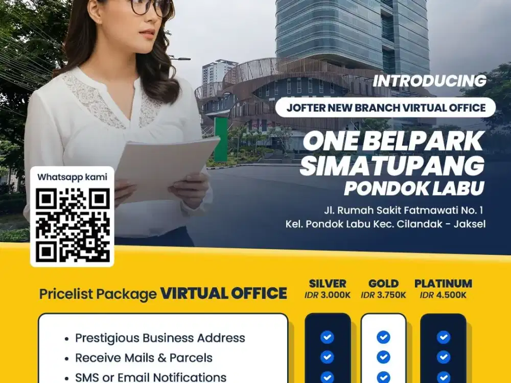 Virtual Office Premium Jakarta Selatan Mulai 3 Jutaan!