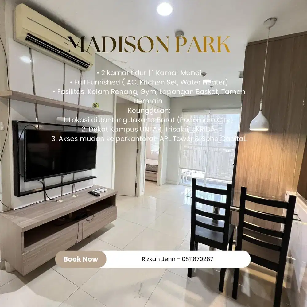 Di Sewakan 2 BR Murah Madison